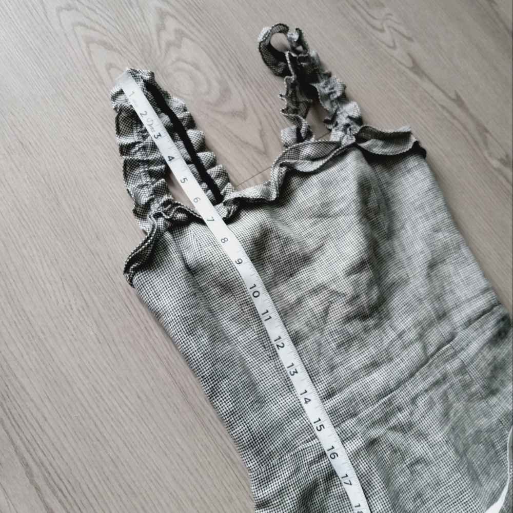 Reformation Lavender Linen Midi Dress In Boston Check - Picture 11 of 15